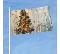 Bandiera 3 x 1,5 m bandiere da esterno a doppia faccia grande striscione per vacanze con 2 occhielli in ottone Buon Natale Betulla Albero Bandiera da cortile per tutte le stagioni bandiere da giardino
