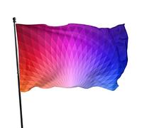 Bandiera 3 x 1,5 m bellissimo arcobaleno colori vivaci banner sport all'aperto, resistente allo sbiadimento, bandiera da cortile in poliestere con 2 occhielli in ottone per interni ed esterni