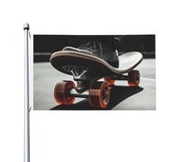 Bandiera 3 x 1,5 m doppia faccia esterna giardino bandiera verticale casa bandiera ruota skateboard bandiera benvenuto bandiera festa bandiere decorative bandiera cortile per portico esterno giardini