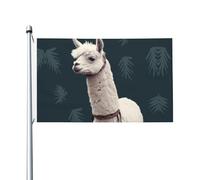 Bandiera 3 x 1,5 m Doppio Lato Esterno Giardino Bandiera Verticale Casa Alpaca, Lama Bandiera di Benvenuto Festività Banner Bandiere Decorative Yard Flag per Outdoor Portico Giardini Yard Decor