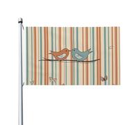 Bandiera 3 x 1,5 m Doppio Lato Esterno Giardino Bandiera Verticale Casa Bandiera Amore Birdie Stripe Bandiera di Benvenuto Banner Festività Bandiere Decorative Yard Flag per Outdoor Portico Giardini