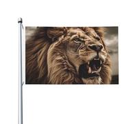 Bandiera 3 x 1,5 m Doppio Lato Esterno Giardino Bandiera Verticale Casa Bandiera Angry Lion Benvenuto Bandiera Vacanza Banner Bandiere Decorative Yard Flag per Outdoor Portico Giardini Yard Decor