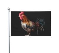 Bandiera 3 x 1,5 m Doppio Lato Esterno Giardino Bandiera Verticale Casa Bandiera Animale Galletto Benvenuto Bandiera Vacanza Banner Bandiere Decorative Yard Flag per Outdoor Portico Giardini Yard