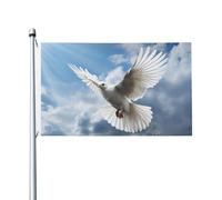 Bandiera 3 x 1,5 m Doppio Lato Esterno Giardino Bandiera Verticale Casa Bandiera Colomba Della Pace Bandiera di Benvenuto Festività Banner Decorativo Bandiere Yard Flag per Outdoor Portico Giardini