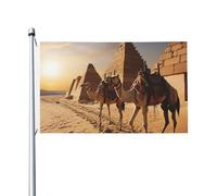 Bandiera 3 x 1,5 m Doppio Lato Esterno Giardino Bandiera Verticale Casa Bandiera Egitto Cammelli Bandiera di Benvenuto Banner Festività Bandiere Decorative Yard Flag per Outdoor Portico Giardini Yard