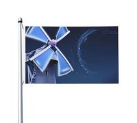 Bandiera 3 x 1,5 m Doppio Lato Esterno Giardino Bandiera Verticale Casa Bandiera Mulino A Vento Bandiera Blu Benvenuto Bandiera Vacanza Banner Bandiere Decorative Yard Flag per Portico Esterno