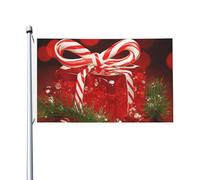 Bandiera 3 x 1,5 m Doppio Lato Esterno Giardino Bandiera Verticale Casa Bandiera Rossa Caramelle di Benvenuto Bandiera Vacanza Banner Bandiere Decorative Yard Flag per Portico Esterno Giardino