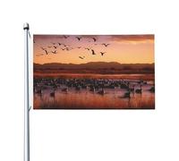 Bandiera 3 x 1,5 m Doppio Lato Esterno Giardino Bandiera Verticale Casa Bosque del Apache Rifugio Fauna Selvatica Bandiera di Benvenuto Banner Festività Bandiere Decorative Yard Flag per Outdoor