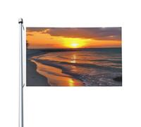 Bandiera 3 x 1,5 m Doppio Lato Esterno Giardino Bandiera Verticale Casa Tramonto a Luna di Miele Island State Park Bandiera di benvenuto Banner Vacanze Bandiere Decorative Yard Flag per Outdoor