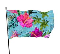 Bandiera 3 x 1,5 m Hello Hawaii colori vivaci banner sport all'aria aperta, resistente allo sbiadimento, bandiera da cortile in poliestere con 2 occhielli in ottone per interni ed esterni decorazione