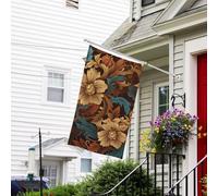 Bandiera 3 x 1,5 m resistenti allo sbiadimento per esterni Banner decorativo Set di bandiere da giardino floreali ornate su entrambi i lati bandiera da parete con occhielli in ottone sfondo divertente
