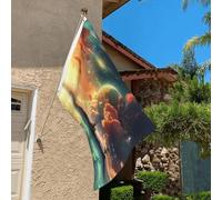 Bandiera 3 x 2 Ft resistente allo sbiadimento bandiere per esterni banner decorativo anime cielo bandiere da giardino bandiera doppia faccia bandiera da parete con occhielli in ottone sfondo