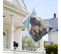 Bandiera 3 x 2 Ft Resistente allo sbiadimento Bandiere per esterni Banner decorativo Armeno Chiesa Giardino Bandiere Doppio Lato Casa Bandiera da parete con occhielli in ottone Divertente sfondo per