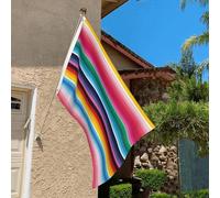 Bandiera 3 x 2 Ft resistente allo sbiadimento bandiere per esterni Banner decorativo colorato strisce messicane bandiere da giardino bandiera doppia faccia bandiera da parete con occhielli in ottone