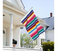 Bandiera 3 x 2 Ft resistente allo sbiadimento bandiere per esterni Banner decorativo colorato strisce messicane bandiere da giardino bandiera doppia faccia bandiera da parete con occhielli in ottone