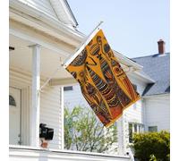 Bandiera 3 x 2 Ft resistente allo sbiadimento bandiere per esterni Banner decorativo creativo cultura africana bandiere da giardino bandiera doppia faccia bandiera da parete con occhielli in ottone