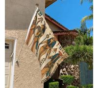 Bandiera 3 x 2 Ft Resistente allo sbiadimento Bandiere per esterni Banner decorativo Donne nell'antico Egitto Bandiere da giardino Bandiera a doppia faccia Bandiera da parete con occhielli in ottone