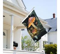 Bandiera 3 x 2 Ft resistente allo sbiadimento bandiere per esterni Banner decorativo farfalla fungo bandiere da giardino bandiera doppia faccia bandiera da parete con occhielli in ottone sfondo