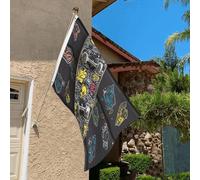 Bandiera 3 x 2 Ft resistente allo sbiadimento bandiere per esterni Banner decorativo graffiti skateboard bandiere da giardino bandiera doppia faccia bandiera da parete con occhielli in ottone sfondo