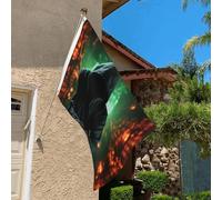 Bandiera 3 x 2 Ft resistente allo sbiadimento bandiere per esterni Banner decorativo hacker attacco bandiere da giardino bandiera doppia faccia bandiera da parete con occhielli in ottone sfondo