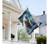 Bandiera 3 x 2 Ft Resistente allo sbiadimento Bandiere per esterni Banner decorativo Orsi polari Aurora boreale Bandiere da giardino Bandiera a doppia faccia Bandiera da parete con occhielli in ottone