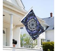 Bandiera 3 x 2 Ft resistente allo sbiadimento bandiere per esterni banner decorativo rettangolare mandala bandiere da giardino bandiera doppia faccia bandiera da parete con occhielli in ottone sfondo