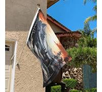 Bandiera 3 x 2 Ft resistente allo sbiadimento bandiere per esterni Banner decorativo vernice paesaggio bandiere da giardino bandiera doppia faccia bandiera da parete con occhielli in ottone sfondo