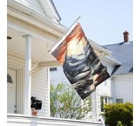 Bandiera 3 x 2 Ft resistente allo sbiadimento bandiere per esterni Banner decorativo vernice paesaggio bandiere da giardino bandiera doppia faccia bandiera da parete con occhielli in ottone sfondo