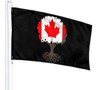 Bandiera 3 X 5 Albero Della Vita Con Bandiera Del Canada Bandiere Traslucide Singolo Strato 100% Poliestere 90 X 150 Cm