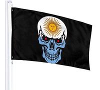 Bandiera 3 X 5 Argentina Bandiera Teschio 100% Poliestere Bandiere Traslucide Singolo Strato 90 X 150 Cm
