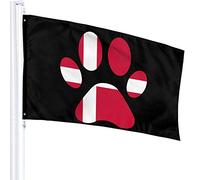 Bandiera 3 X 5 Bandiera Danimarca di cane 100% poliestere Bandiere traslucide monostrato 90 x 150 cm