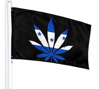 Bandiera 3 X 5 Bandiera Honduras Weed Leaf 100% Poliestere Singolo Strato Bandiere Traslucide 90 X 150 Cm - Striscione 3' X 5'
