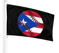 Bandiera 3 X 5 Bandiera Porto Rico Baseball 100% Poliestere Singolo Strato Bandiere Traslucide 90 X 150 Cm