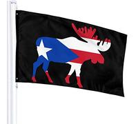 Bandiera 3 X 5 Bandiera Porto Rico Moose 100% Poliestere Bandiere Traslucide Singolo Strato 90 X 150 Cm - Striscione 3' X 5'