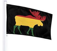 Bandiera 3 X 5 Bandiera Rasta Moose 100% Poliestere Singolo Strato Bandiere Traslucide 90 X 150 Cm - Striscione 3' X 5'