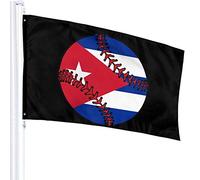 Bandiera 3 X 5 Bandiere Cuba Flag Baseball 100% Poliestere Monostrato Traslucido 90 X 150 Cm