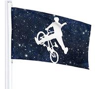 Bandiera 3 X 5 Bike Rider Silhouette Bandiere traslucide monostrato 100% poliestere 90 x 150 cm - Banner 3' X 5'