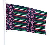 Bandiera 3 X 5 Bike Stripes Italiano 100% Poliestere Bandiere Traslucide Singolo Strato 90 X 150 CM