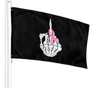 Bandiera 3 X 5 Cancro Al Seno Scheletro Dito Medio Nastro 100% Poliestere Singolo Strato Bandiere Traslucide 90 X 150 Cm - Banner 3' X 5'