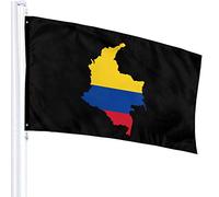 Bandiera 3 X 5 Colombia Flag Map-1 100% Poliestere Singolo Strato Bandiere Traslucide 90 X 150 Cm - Striscione 3' X 5'