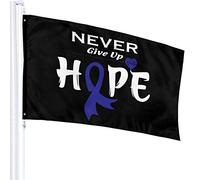 Bandiera 3 x 5 Consapevolezza del cancro al colon 100% poliestere Bandiere traslucide a un solo strato 90 x 150 cm