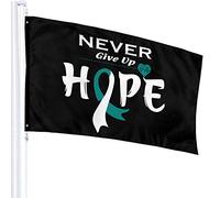 Bandiera 3 X 5 Consapevolezza Del Cancro Cervicale 100% Poliestere Bandiere Traslucide A Strato Singolo 90 X 150 Cm