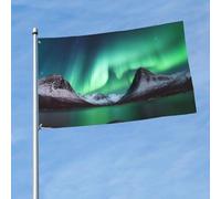 Bandiera 3 x 5 FT Aurora Borealis bandiere divertenti vacanze giardino bandiere per tutte le stagioni bandiera per tutte le stagioni bandiera per dormitorio decorazione feste all'aperto