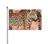 Bandiera 3 x 5 ft bandiera leopardata a righe bandiera per casa divertente banner per vacanze bandiera verticale su entrambi i lati bandiere da giardino estivo con occhielli in ottone grande bandiera
