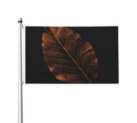 Bandiera 3 x 5 Ft Marrone Foglia Bandiera Nera Bandiera per Casa Divertente Bandiera per Vacanze Banner Doppio Lato Verticale Esterna Bandiere da Giardino Estivo con Occhielli in Ottone Grande