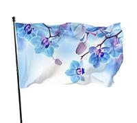 Bandiera 3 x 5 Ft Orchidee Fiori Naturali Colori Vividi Outdoor Sport Striscione, Resistente allo sbiadimento, Bandiera da cortile in poliestere con 2 occhielli in ottone per interni ed esterni