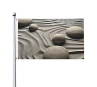Bandiera 3 x 5 Ft Rocce sopra una bandiera ondulata Bandiera per la casa Divertente Banner per vacanze Doppio lato verticale Bandiera esterna Estiva Giardino Bandiere con occhielli in ottone Grande