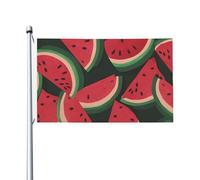 Bandiera 3 x 5 ft rosso anguria bandiera casa divertente festa banner doppio lato verticale all'aperto bandiere estive giardino con occhielli in ottone grande cortile bandiera per esterni interni