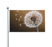Bandiera 3 x 5 Ft Soffiato Dente di Leone Fiore Bandiera Casa Divertente Banner Vacanze Banner Doppio Lato Verticale Esterna Bandiera Estiva Giardino Bandiere con Occhielli in Ottone Grande Bandiera