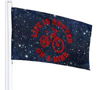 Bandiera 3 x 5 Life Is Better On A Bike Bandiere traslucide monostrato 100% poliestere 90 x 150 cm - Banner 3' X 5'